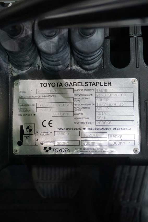 Газовий навантажувач Toyota 8FGKF20 2019_2