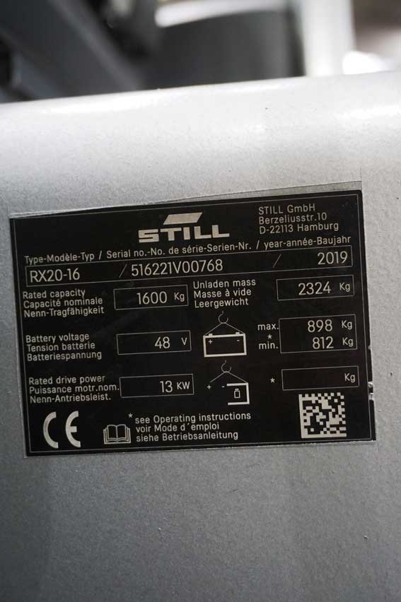 Електричний навантажувач Still RX20-16 2019_2