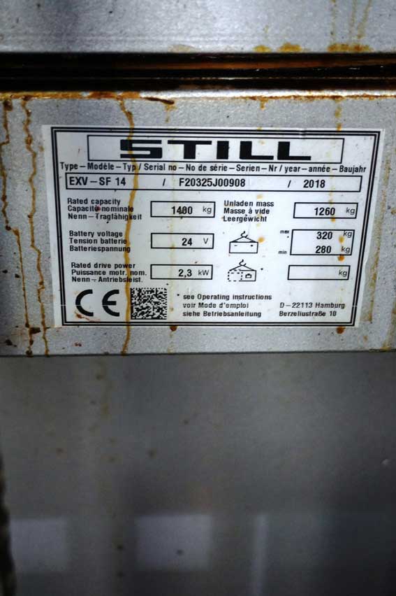 Електричний штабелер Still EXV-SF 14 2018_2
