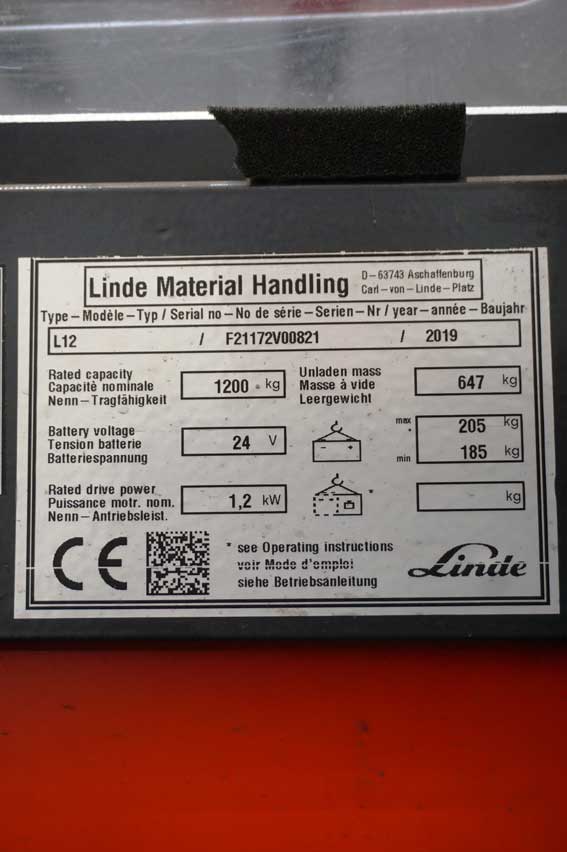 Електричний повідковий штабелер LINDE L 12i 2019_16