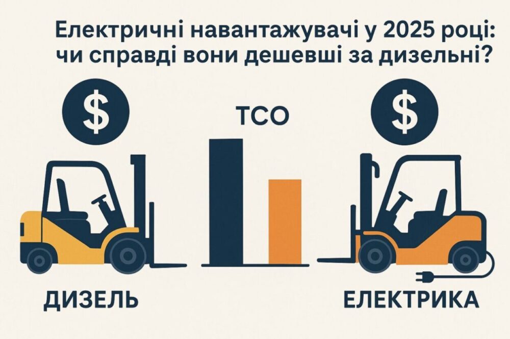 Електричні навантажувачі у 2025 році: чи справді вони дешевші за дизельні?