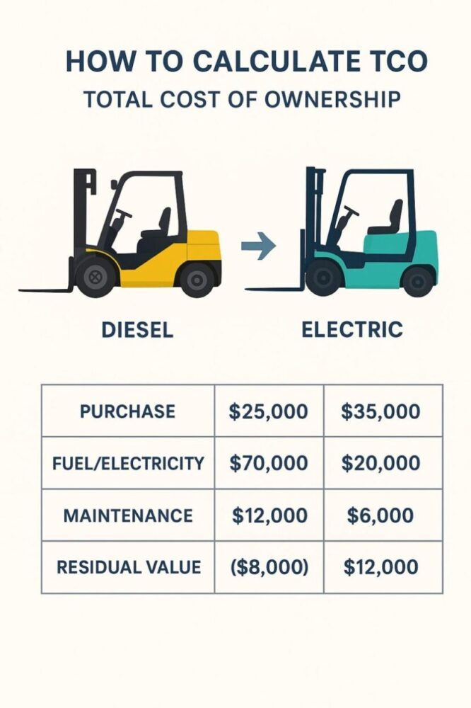 Як правильно розрахувати TCO (total cost of ownership) для складської техніки
