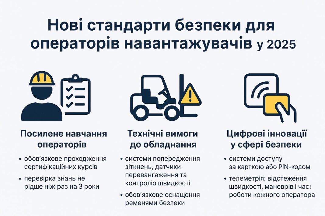 Нові стандарти безпеки для операторів навантажувачів у 2025 році